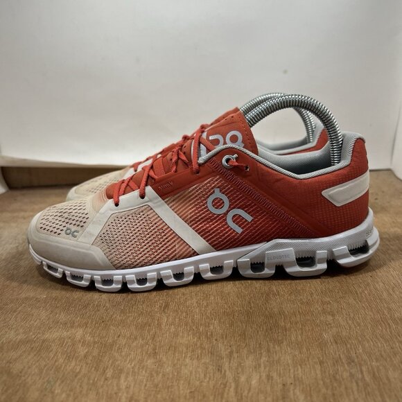 On Running Red and White Athletic Shoes - Picture 4 of 10